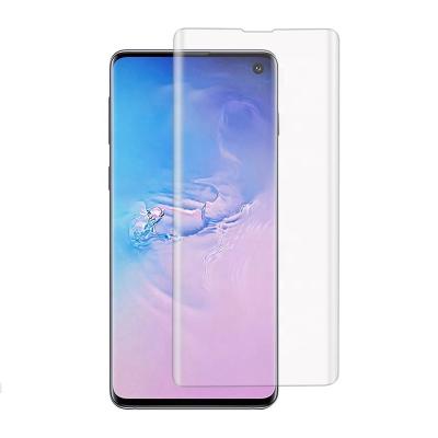 China Anti-scratch Full Glue 3d Tempered Glass Curved Nano UV Screen Protector For Samsung for sale