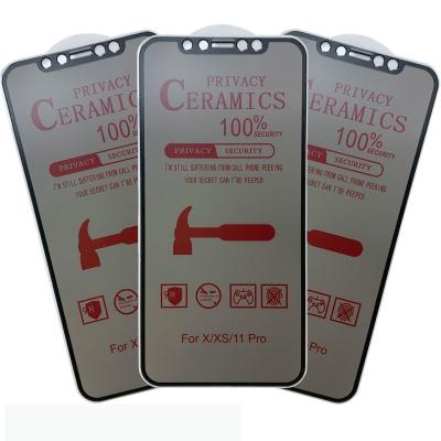 China Good Quality Cell Phone Perfect Glue Anti Peep Screen Full Tempered Glass For iphone 13 for sale