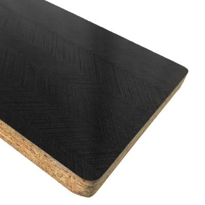 China 1220x2440mm Black Melamine Laminated MDF Board  11mm Thickness for sale