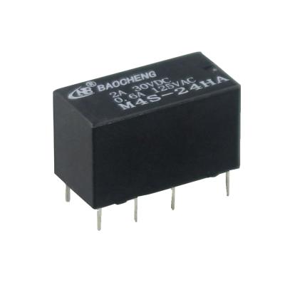 China PCB M4S-12HA Auto Relay 2C DPDT 2A 30VDC 0.6A 125VAC DIL8 for sale