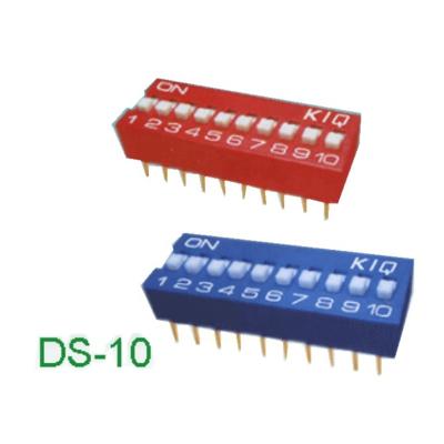 China The dial for communication/security and protection etc. DS-10 Home Depot switches 2-12P 2.54mm pitch dial-up definition flat code switch 2 pin DIP switches for sale