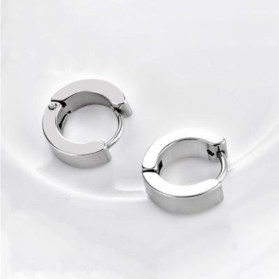 China Factory Supply High Quality Hand Polished Stainless Steel Circle Statement Earrings Fashionable 2022 Man Women for sale