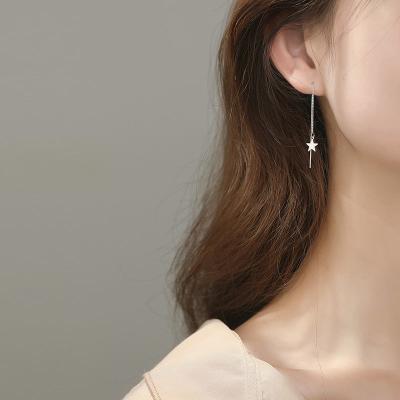 China High quality star moon ear line cute threader earrings earings for girls fashion non tarnish earrings for korea for sale