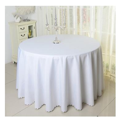 China Round Linen Wedding Waterproof Table Cloth Cover Decoration Banquet Hotel Show Party Plain Polyester Water Proof Dropship for sale