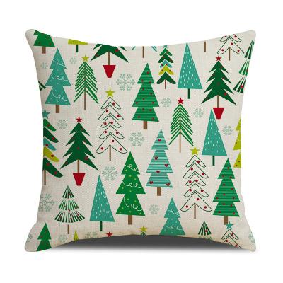 China Wholesale Letter Anti-static Warm Christmas Home Style Snowflake Elk Plaid Pillowcase Cushion Waist Pillowcase Canvas for sale