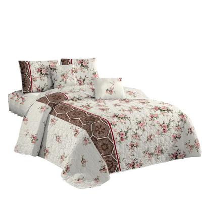 China Simple Fashion Bedding Quilted Bedspread On Bed Floral Print Summer Quilt Quilted Bedspread Covering AB Sides Bed Cover Cubrecam Colcha for sale