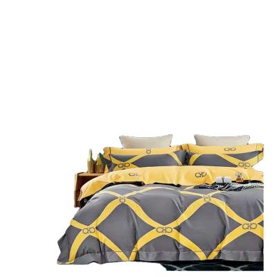 China Anti-pilling bedding set soft bedspreads sets double bed quilt cover printed quality home comforter cover and pillowcase for bedroom for sale