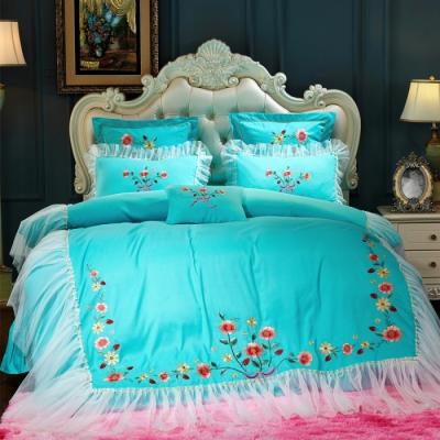 China Beautiful anti-pilling polyester microfiber lace bed skirt bedsheet wholesale items bedspread on the bed for sale