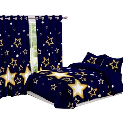 China PASSIONATE Sheet Set Bedding Scatter Print Factory Geometric Patterns Polyester Sheet Pillowcase Set Bedding Set With Curtains for sale