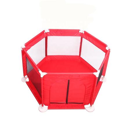 China Plastic+stainless steel+Oxford fabric cheap portable baby playpen/hot selling folding baby playpen for sale