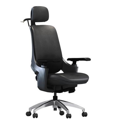 China Ergonomic Leather Recliner Chairs , Detachable Headrest Leather Office Chair for sale