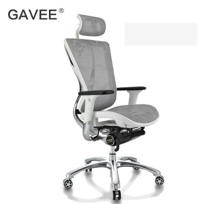 China Backrest Locking Ergonomic Conference Chair With Polished Aluminum Frame for sale