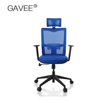 China Executive Adjustable Computer Chair , Ergonomic High Back Office Chair Fixed Armrests for sale