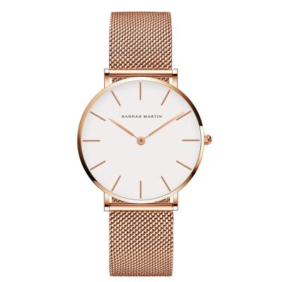 China Waterproof 36mm Japan Movement Stainless Steel Mesh Women Watches Quartz Wristwatch for sale