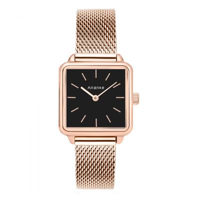 China Luxury Stainless Steel Square Women Watch Water Resistant Ladies Watch Quartz Female Wristwatches Relogio Feminino for sale