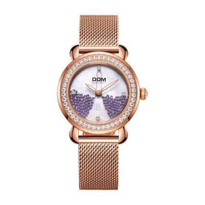 China Water Resistant DOM Luxury Brand Women Watch Rose Gold Steel Quartz Ladies Watches Sapphire Crystal Dress for sale