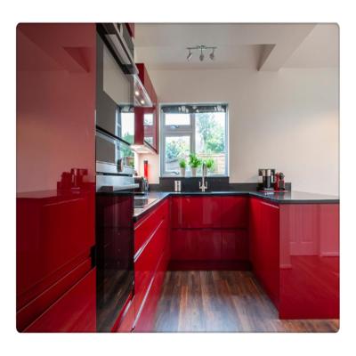 China 2021 HOT SALE New Model Environmental Friendly Foshan Custom Modern Design Lacquer Sideboards in Red Gloss for sale