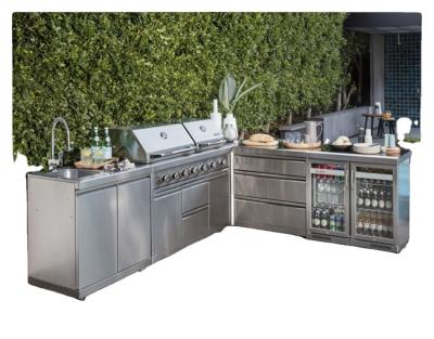 China 2021 Environmental Friendly Australian Outdoor Buffets Gas Grill Customized Outdoor Kitchen 304 Stainless Steel Outdoor Buffets for sale