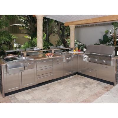 China 2021 Hangzhou Vermont Eco - Friendly Modular Outdoor Stainless Steel Kitchen With BBQ Island for sale