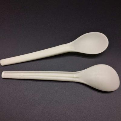 China 7Inc (178mm) 70% Disposable Bioplastic Dinner Soup Spoon Maker for sale