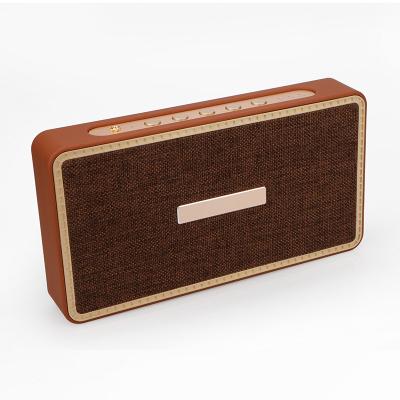 China Retro Digita Dolby Portable Wooden Style Woofer Wireless Speaker With Long Time Handfree Play Call For Kitchen Home Office for sale