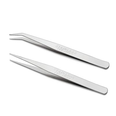 China Wholesale stainless steel tweezers logo 125mm high quality customer anti-static tweezers for sale