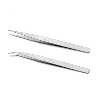 China 2021 Highest Product Unrated 2021 Stainless Steel Tweezers TWE7A/8A Customized Logo Laster Printing Medical Tweezers for sale