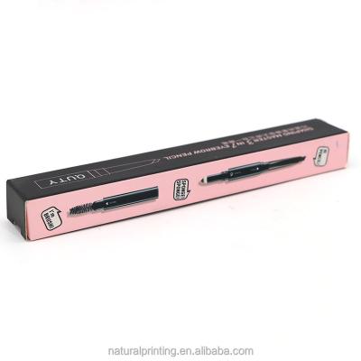 China Custom Materials Small Eyebrow Pencil Packing Box Recycled Materials Makeup Tool Color Box Printing Logo for sale