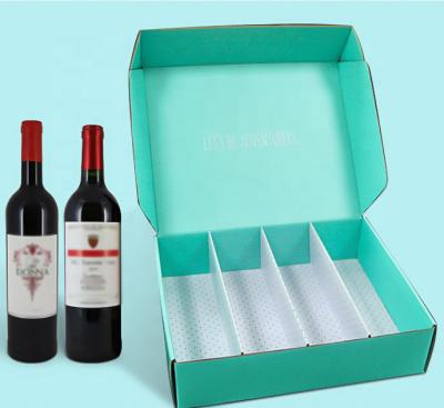 China Recycled Corrugated Color Box Large Color Advertising Box Folding Color Printing Box Double Sided Wine Red Wine Packaging Corrugated Color Box Customization for sale