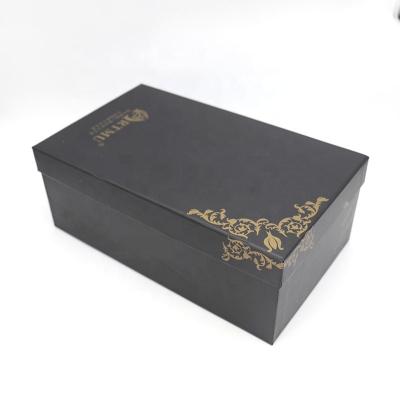 China Handmade Factory Customized Logo Luxury Lid And Base Shoe Box Gift Jewelry Box for sale