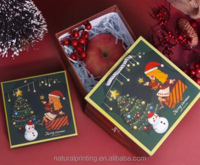 China Customized Manufacturer's Logo Christmas Gift Box Christmas Eve Christmas Eve Apple Box Customized Red Wind Gift Box for sale