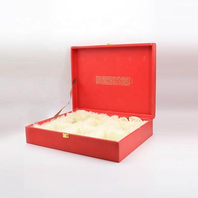 China Handmade High End Tea Packing Box Flip Gift Box Inner EVA Backing Mounted Silk Gift Box for sale