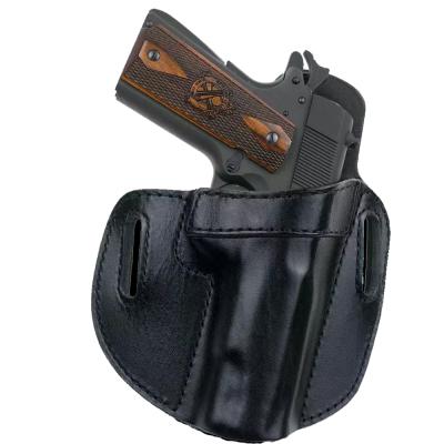 China Pistol Storage Revolver Leather CCW Gun Holster OWB Leather Gun Holster for sale