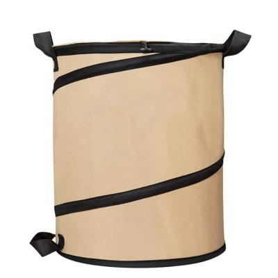 China Noise Viable Collapsible 30 Gallon Trash Bucket Lawn Leaf Waste Gardening Bag for sale