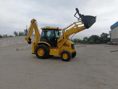 China Vierwielige Aandrijvings Compacte Backhoe Lader 8200kg Front Loader Backhoe Te koop