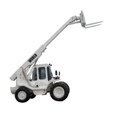 China 4 Wheel Drive EPA Diesel Engine Telescopic Handler 2.5T load Telescopic Forklift 4WD Telehandler Te koop