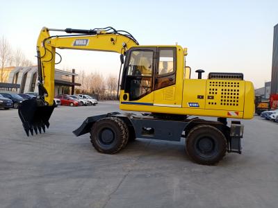 China 92 KW Engine Wheeled Mini Excavator Max. Digging Radius 8000MM 9.00-20/8 Tires Te koop