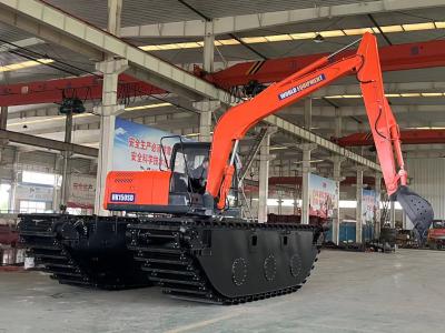 Chine Chine marque de premier plan non utilisé excavateur amphibie HK150SD avec 0,25 m3 machine de nettoyage de rivière boom longue portée à vendre