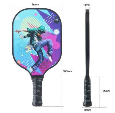 China 2022 New PP Styles Wholesale USAPA Approved Outdoor Fiberglass Pickleball Paddle With Anti Slip Handle for sale