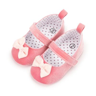 China New Style Princess Shoes Bowknot Soft Toddler Lightweight Non-slip Baby Shoes for sale