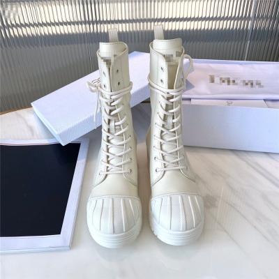 China Wholesale Price Waterproof Popular Unique Leather Upper Women's Genuine Leather Boots TPR for sale