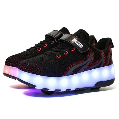 China Fashion\Comfortable\Durable\Breathable\Wholesale Price Glow Trainers Walking Shoes Wheel Kids Outdoor Electric Shoes 2 for sale