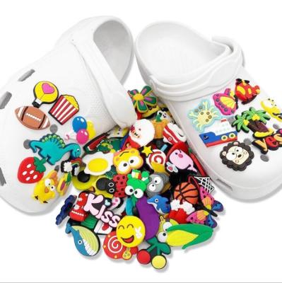 China Clog Decorative Charm Buckle Accessories PVC Cartoon Soft Rubber Garden Shoes Accessories Mixed Models In Stock for sale