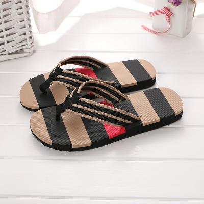 China Woven Deodorization Fabric Strips Men's Eva Insole Slipper Flip Flop Sandal for sale