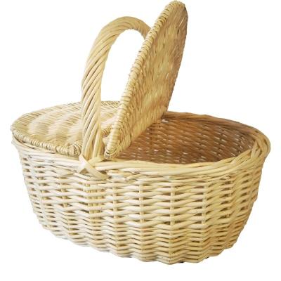 China Europe Nature Willow Crafts Supplies Custom Home Decorative Wicker Picnic Basket for sale