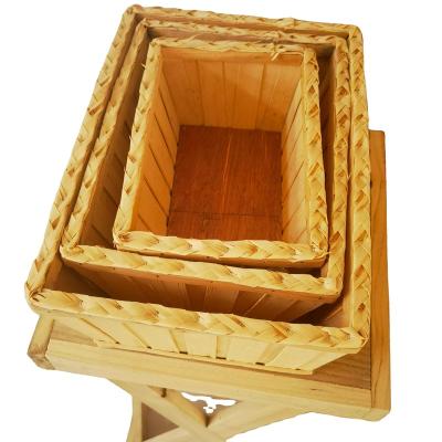 China Factory Viable Hot Sale Willow Decorative Storage Rattan Wicker Empty Basket for sale