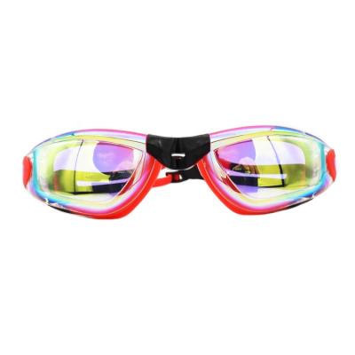 China Colorful Rainbow Color Fog Reflective Coating Kids Swimming Sports Kid Anti Swimming Swim Glasses for sale