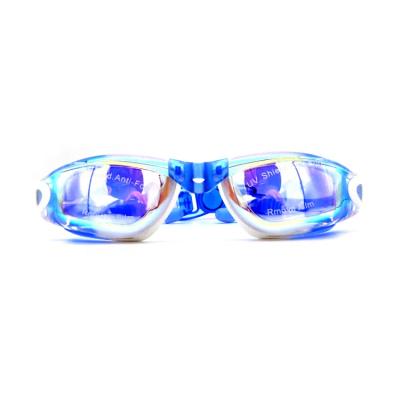 China Funny Kids Rainbow Color PC Lens Silicone Swimming Sports Swimming SwimGoggles With Ear Plugs Surf Ear Plugs for sale