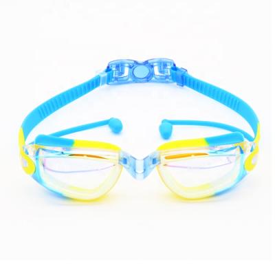 China Swimming Anti Fog No Leakage Sports Kids Swim Goggles Wholesale Professional Swimming Goggles With Surf Ear Plugs for sale