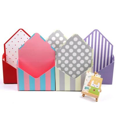 China Wholesale Recyclable Cute Luxury Small Envelope Wedding Unique Custom Design Square Flower Full Color Printed Gift Boxes With Lids for sale